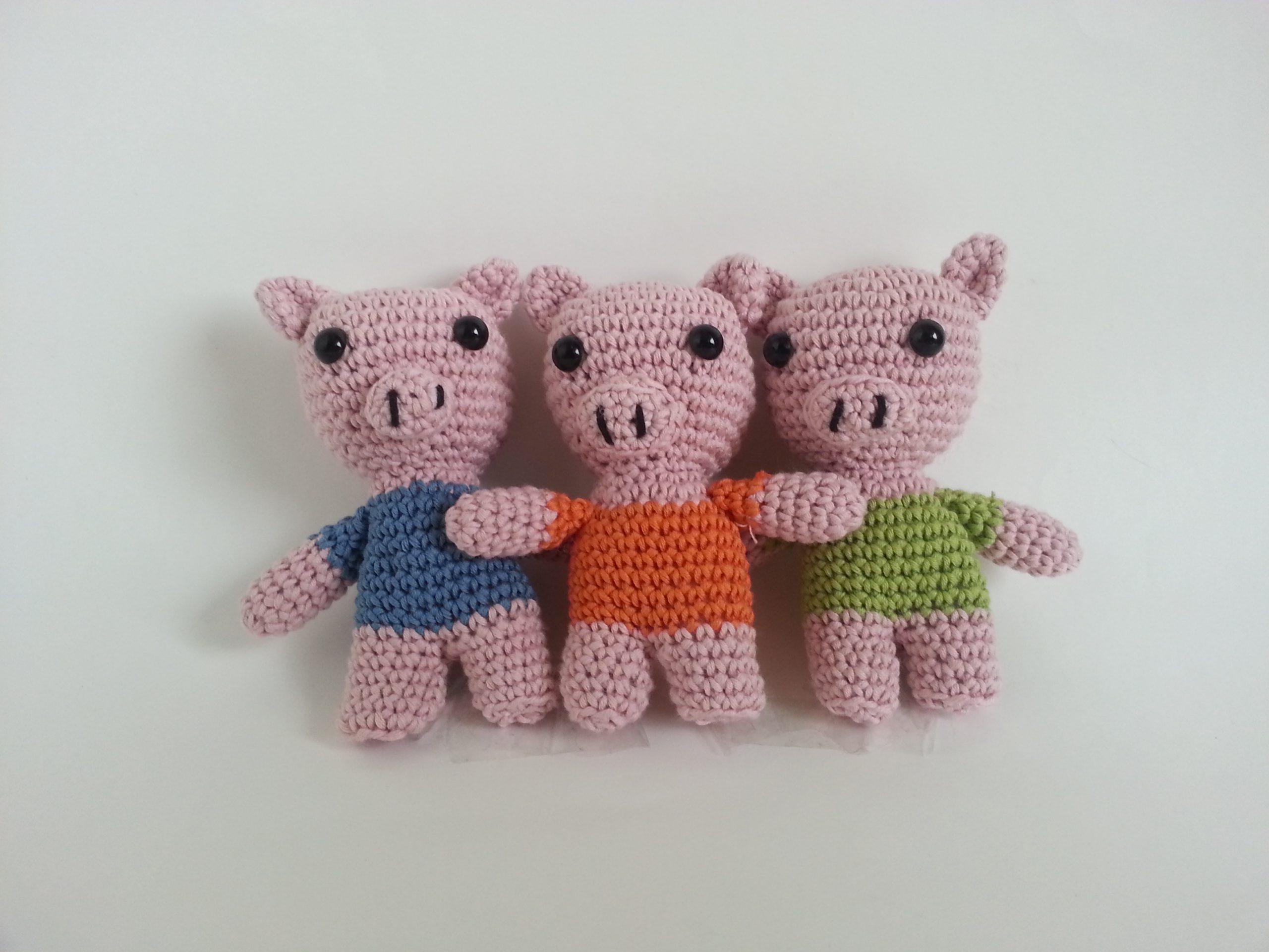 three little pigs amigurumi free crochet pattern with video tutorial
