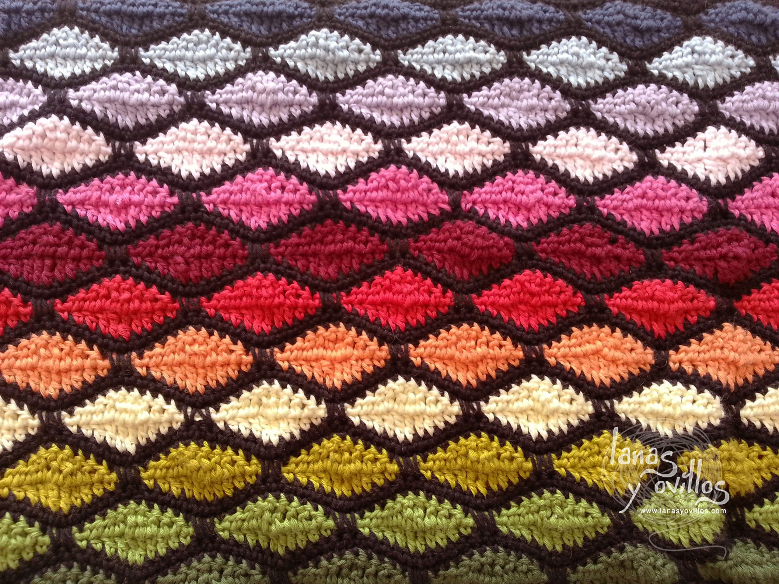 Wave crochet Stitch free pattern with chart and video tutorial