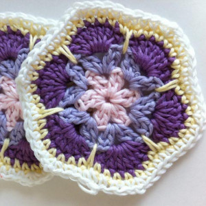 african flower hexagon free crochet pattern chart