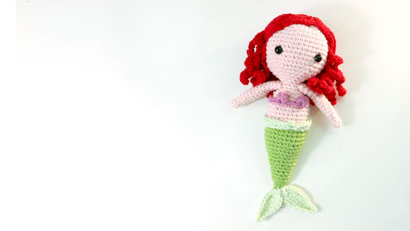 ariel mermaid disney little princess crochet amigurumi free pattern