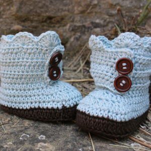 baby boots booties crochet free pattern