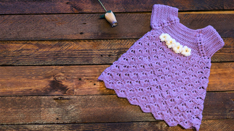 baby crochet girl dress free pattern