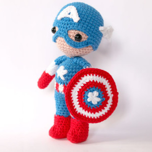 captain america free pattern amigurumi crochet