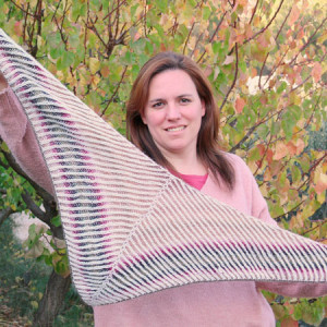 brioche knitting triangular shawl free pattern