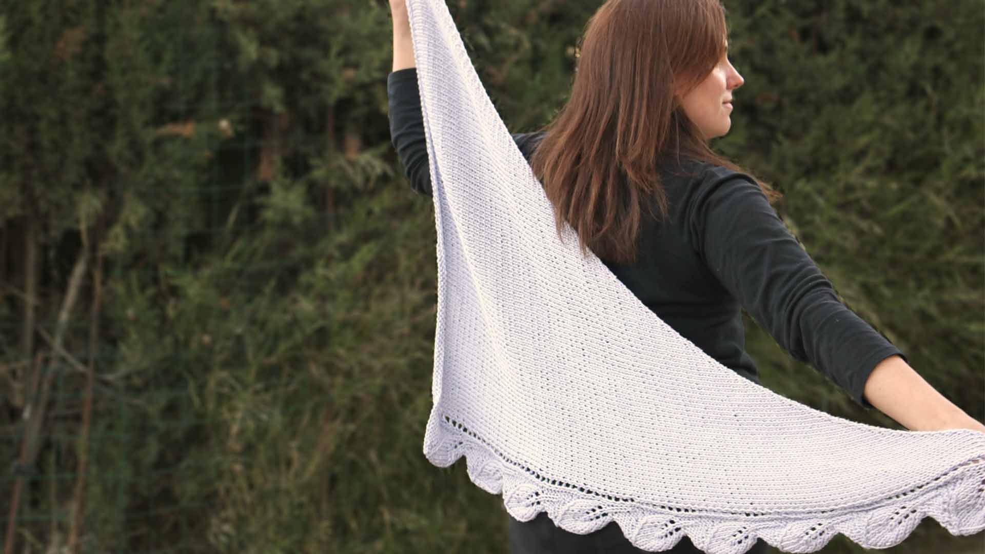 knitting leafs shawl free pattern