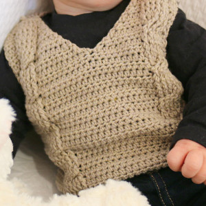 baby crochet vest cables free pattern