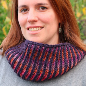 basic brioche scarf circle free knitting pattern