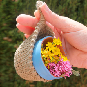 macetero colgante crochet plant holder free pattern