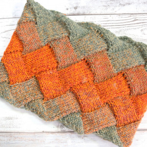 entrelac circular scarf knitting free pattern