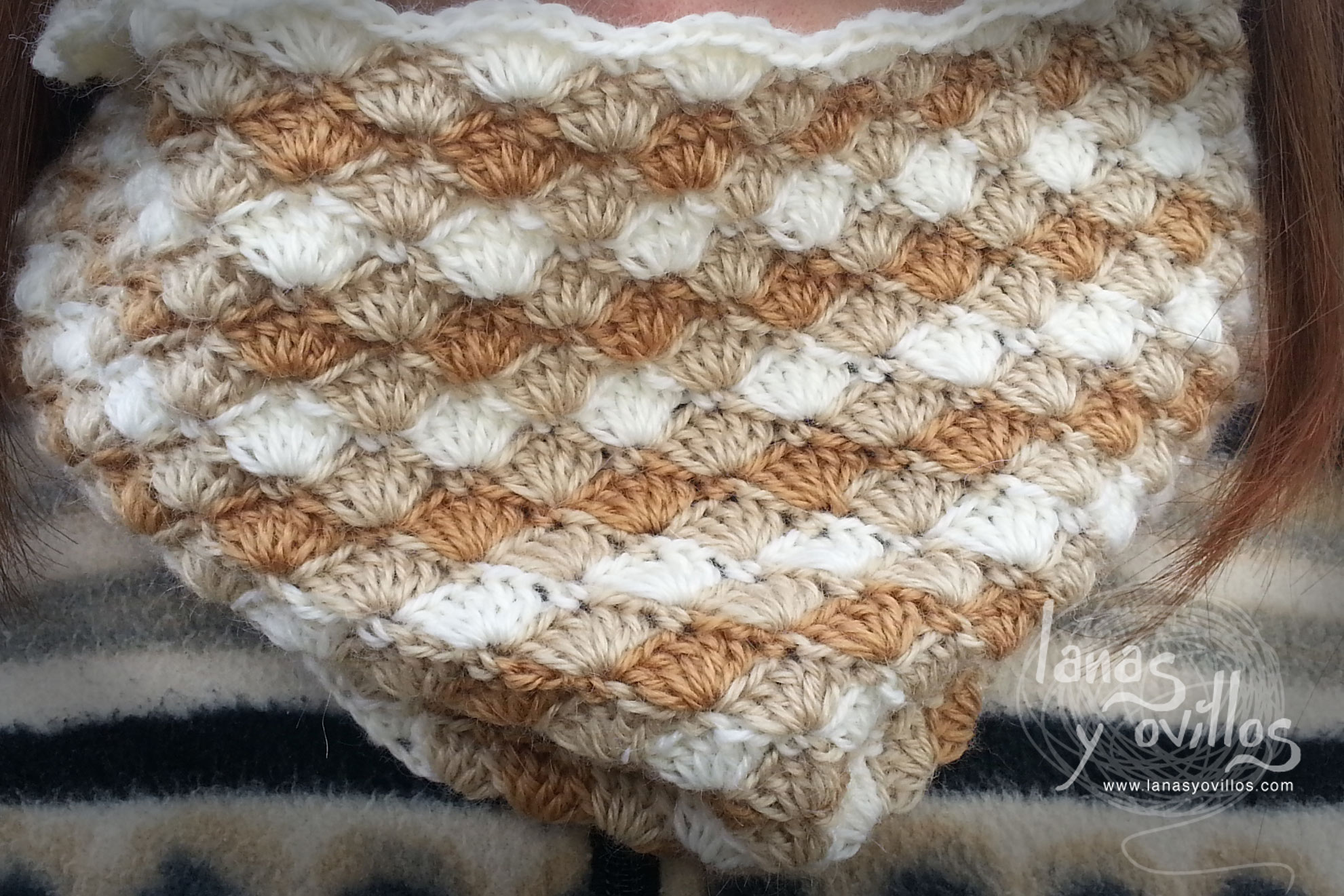 crochet circular scarf shell stitch