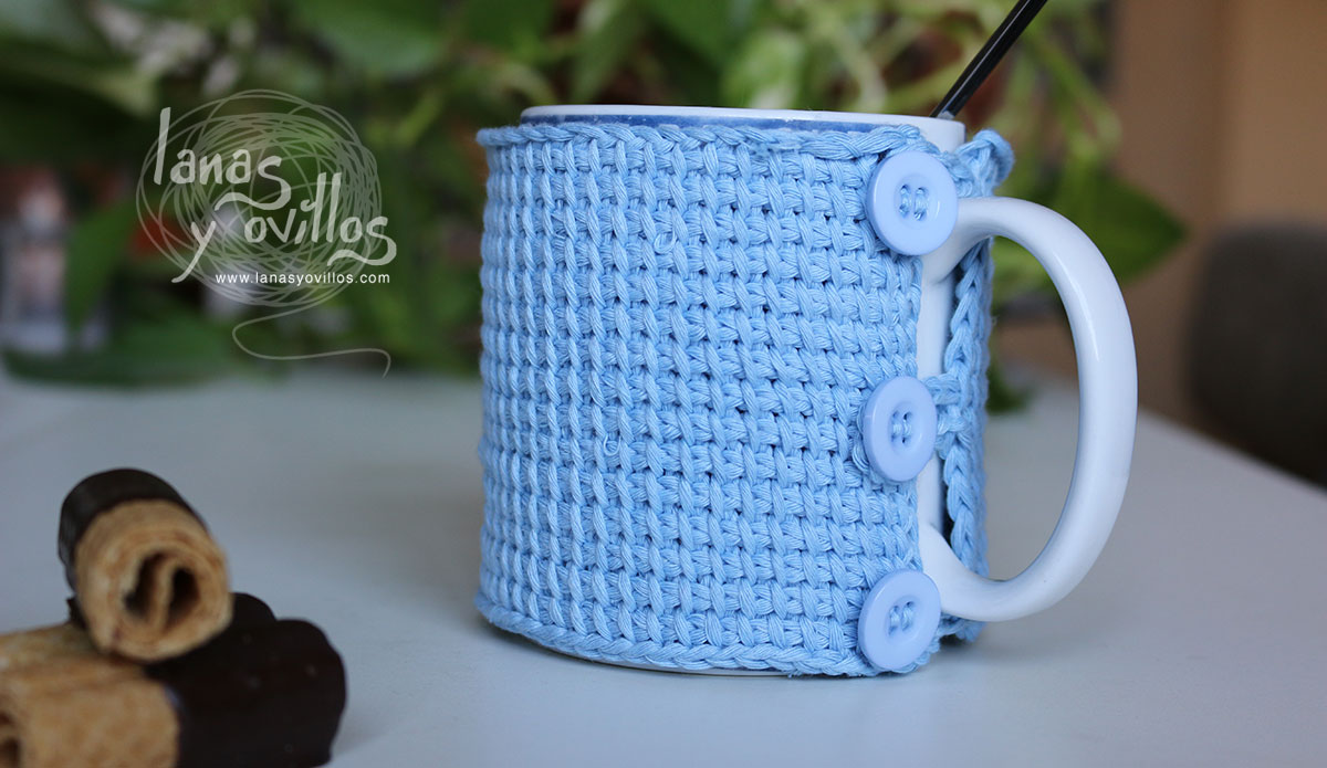 cup cozy tunisian crochet free pattern