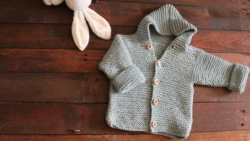easy knitting hoodie basic free pattern