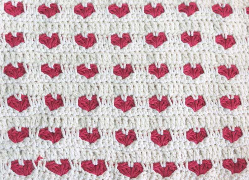 heart stitch crochet free pattern