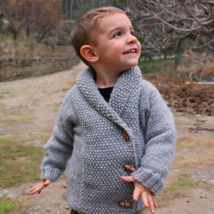 crossed knitting baby child jacket free pattern