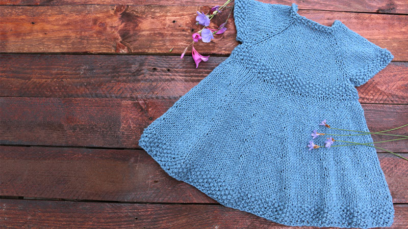 baby girl knitting dress free pattern