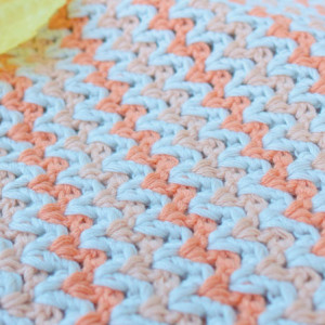 v stitch blanket free crochet pattern