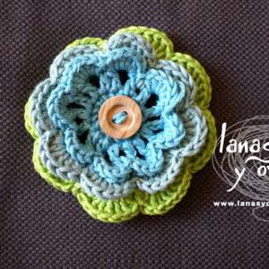 crochet flower free pattern with video tutorial