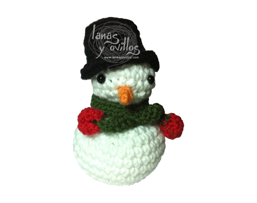 snowman crochet amigurumi free pattern