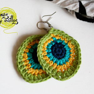 peacock earings crochet free pattern