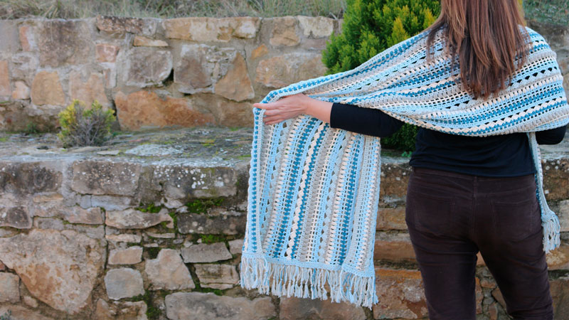 rectangular crochet shawl free pattern