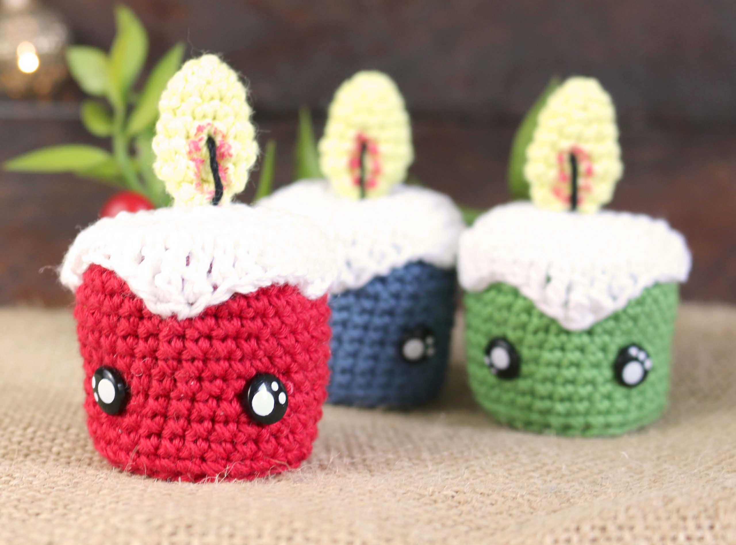 tiny candles crochet free pattern christmas