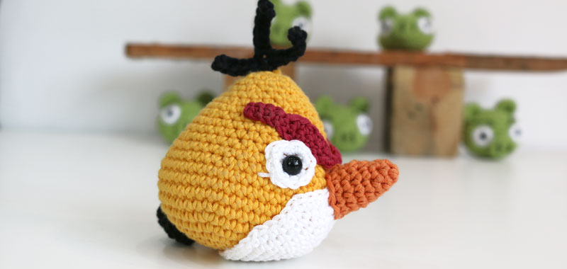 angry bird yellow crochet amigurumi free pattern