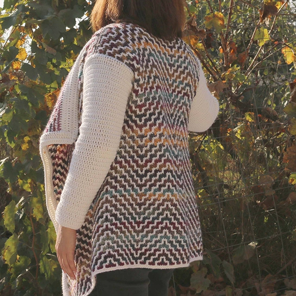 mosaic crochet jacket free pattern azteca ganchillo patron gratis