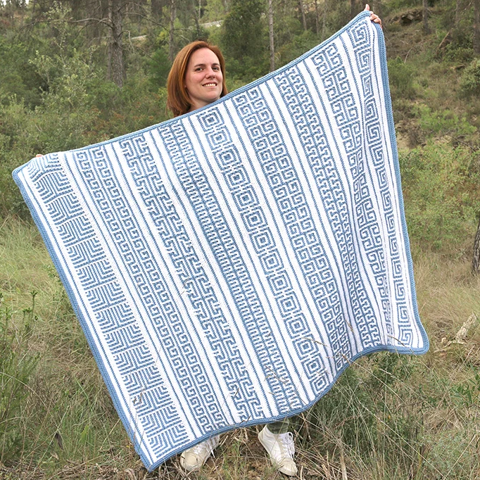 manta athena mosaic crochet athena blanket free pattern ganchillo