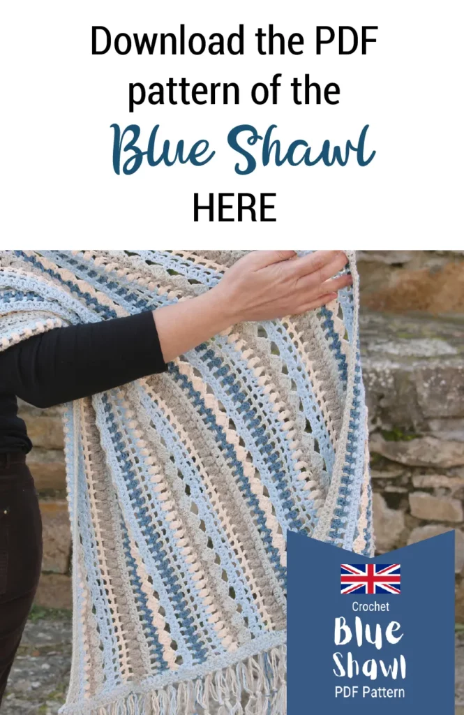 pattern blue shawl