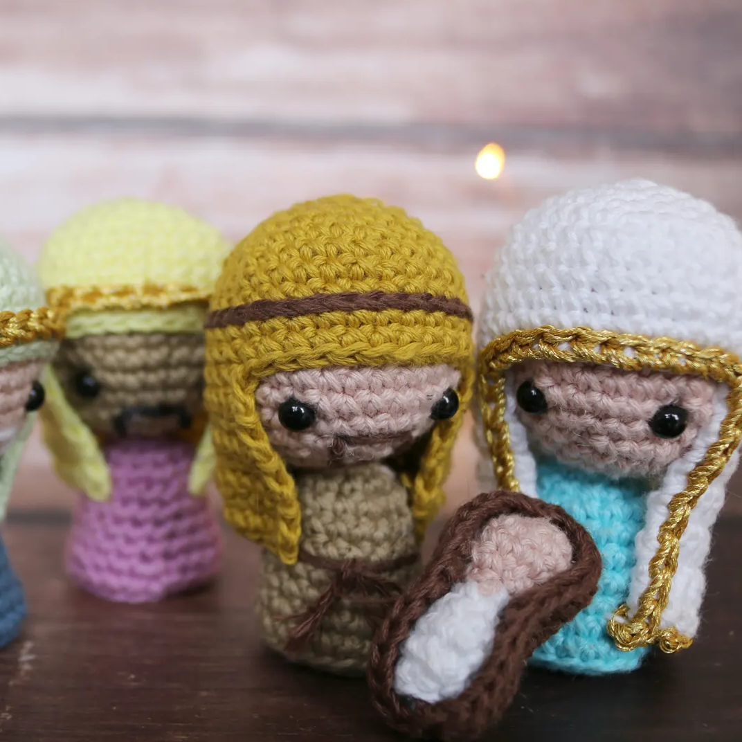 mini nacimiento pesebre belen amigurumi crochet nativity