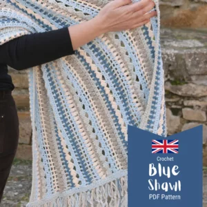 blue shawl crochet pattern