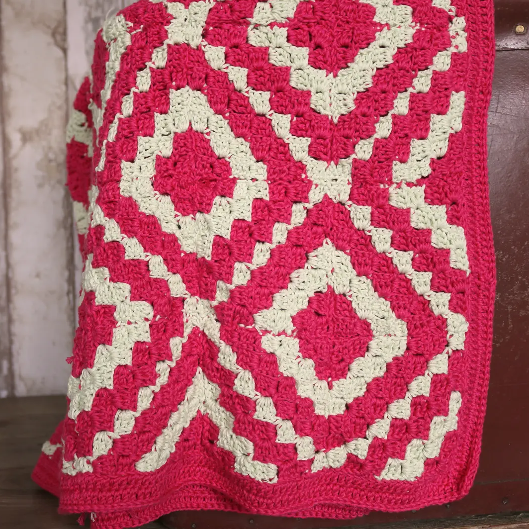 c2c squares granny blanket crochet pattern free video tutorial
