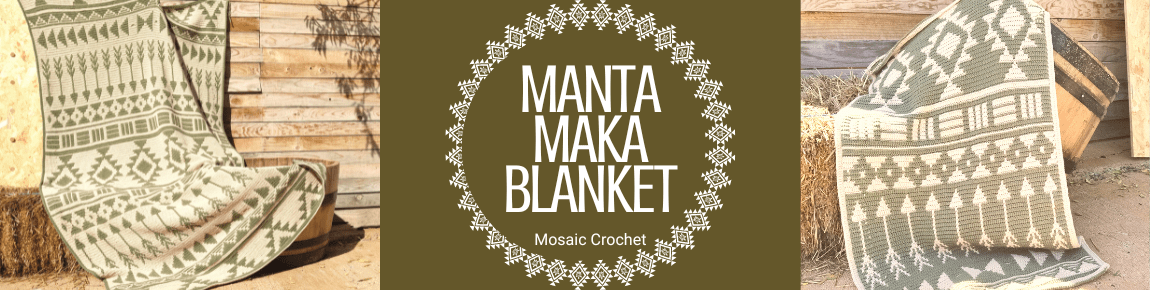 MANTA MAKA BLANKET MOSAIC CROCHET PATTERN FREE VIDEO TUTORIAL