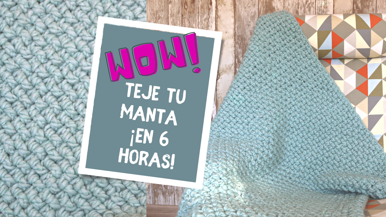 manta facil rapida crochet ganchillo patron gratis tutorial free blanket